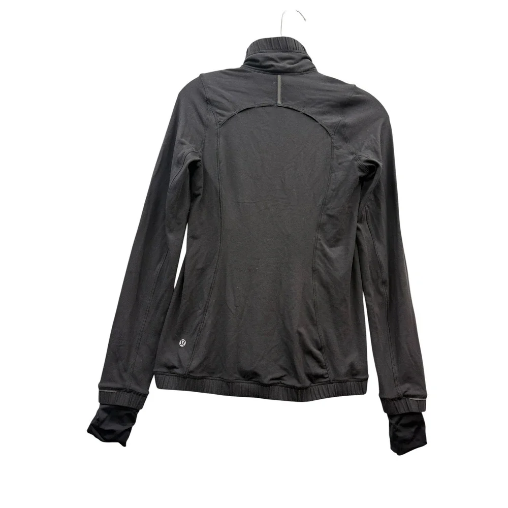 Lululemon Forthright Black Half Zip Pullover Thumbhole Athletic‎ Running Top 4